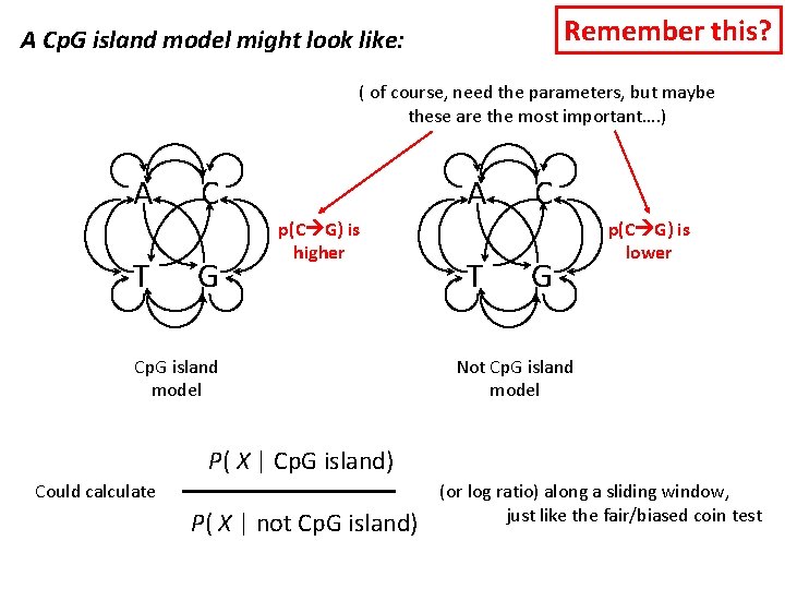 Remember this? A Cp. G island model might look like: ( of course, need