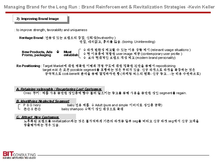 Managing Brand for the Long Run : Brand Reinforcement & Revitalization Strategies -Kevin Keller