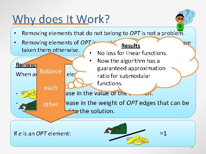 Why does It Work? • Removing elements that do not belong to OPT is