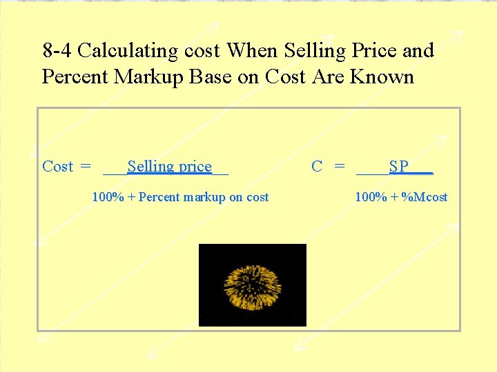 8 -4 Calculating cost When Selling Price and Percent Markup Base on Cost Are
