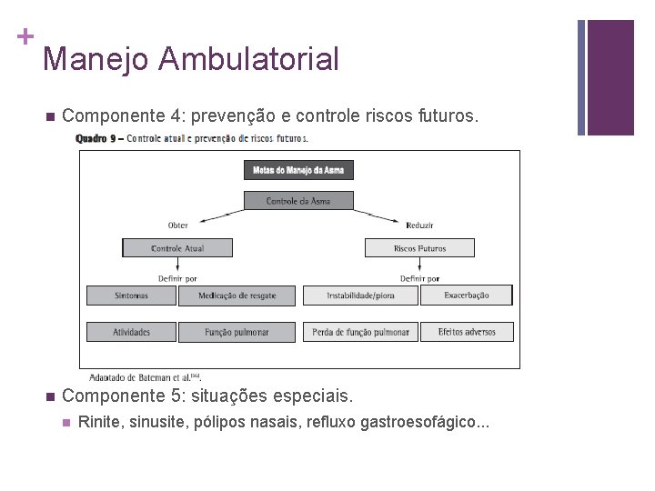+ Manejo Ambulatorial n Componente 4: prevenção e controle riscos futuros. n Componente 5: