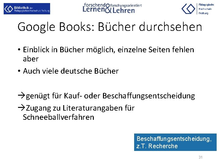 Google Books: Bücher durchsehen • Einblick in Bücher möglich, einzelne Seiten fehlen aber •