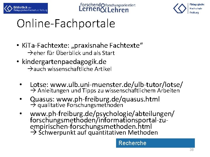 Online-Fachportale • Ki. Ta-Fachtexte: „praxisnahe Fachtexte“ eher für Überblick und als Start • kindergartenpaedagogik.