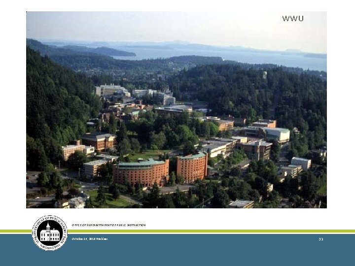 WWU OFFICE OF SUPERINTENDENT OF PUBLIC INSTRUCTION October 13, 2016 Webinar 13 