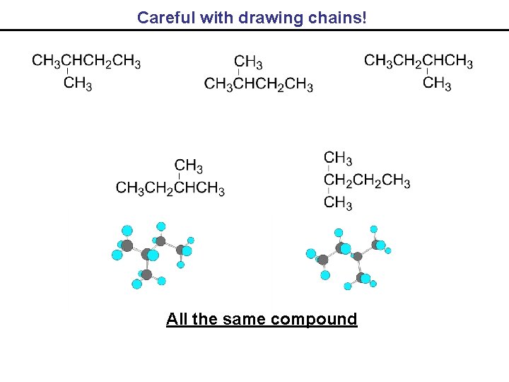 Careful with drawing chains! All the same compound 