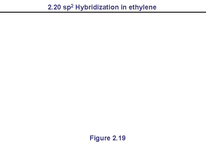 2. 20 sp 2 Hybridization in ethylene Figure 2. 19 