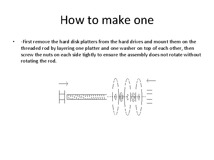 How to make one • -First remove the hard disk platters from the hard
