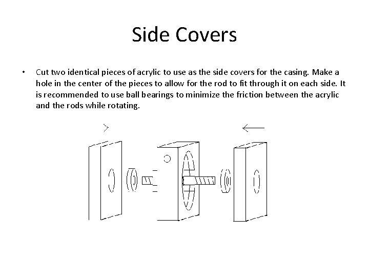 Side Covers • Cut two identical pieces of acrylic to use as the side