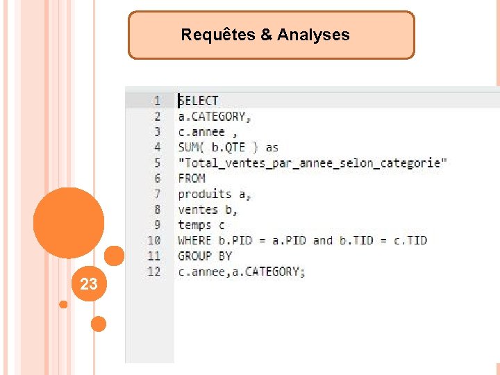 Requêtes & Analyses 23 
