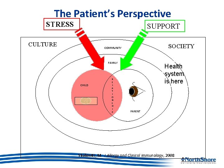 The Patient’s Perspective STRESS SUPPORT CULTURE SOCIETY COMMUNITY FAMILY CHILD R E L A