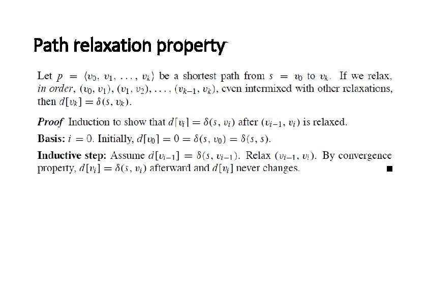Path relaxation property Path relaxation property
