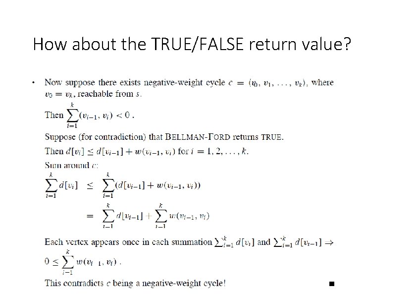 How about the TRUE/FALSE return value? 