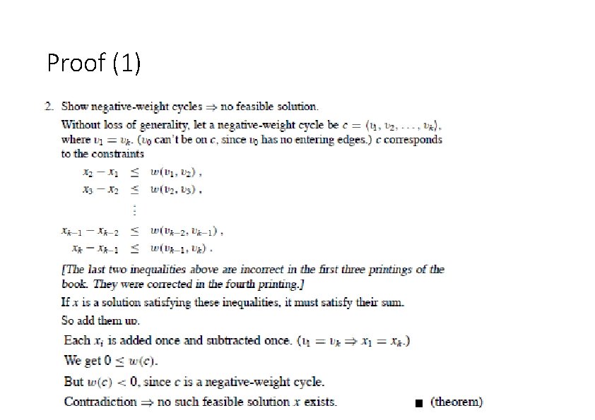 Proof (1) Proof (1)