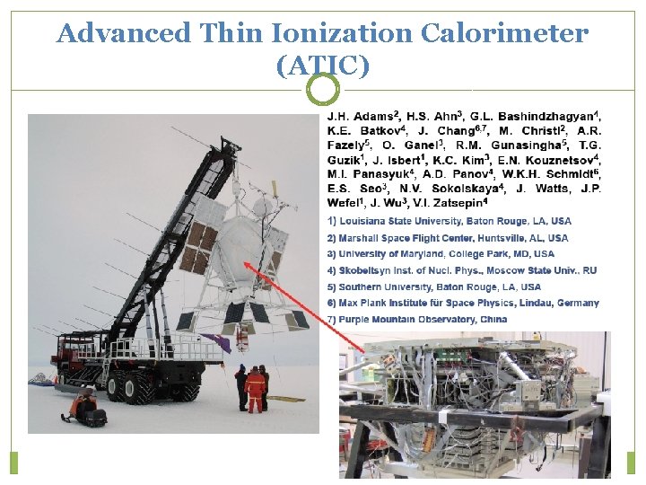 Advanced Thin Ionization Calorimeter (ATIC) 