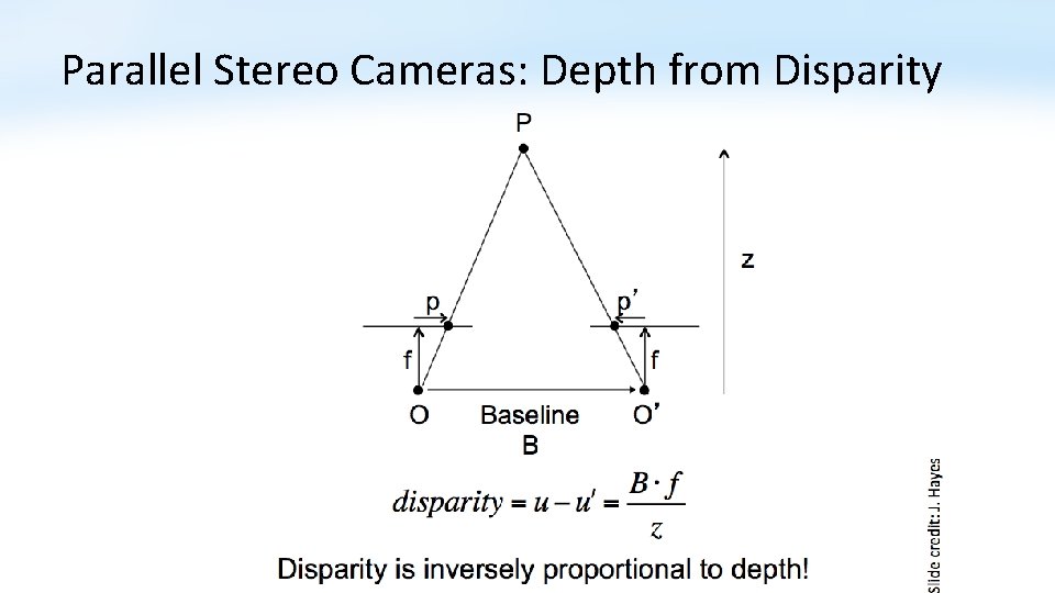 Parallel Stereo Cameras: Depth from Disparity 