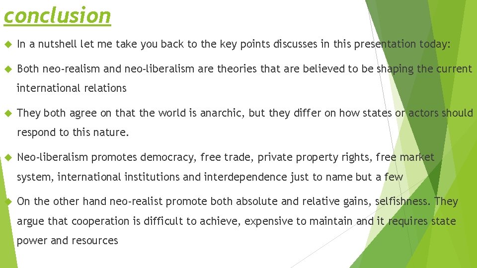 conclusion In a nutshell let me take you back to the key points discusses