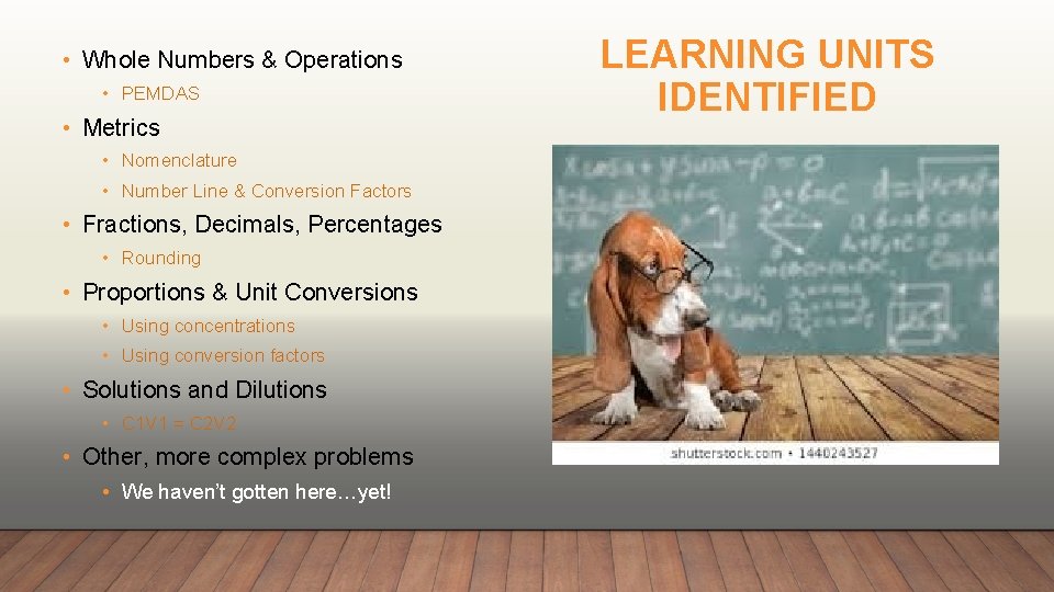  • Whole Numbers & Operations • PEMDAS • Metrics • Nomenclature • Number