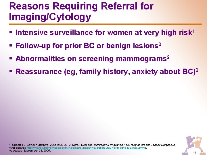 Reasons Requiring Referral for Imaging/Cytology § Intensive surveillance for women at very high risk