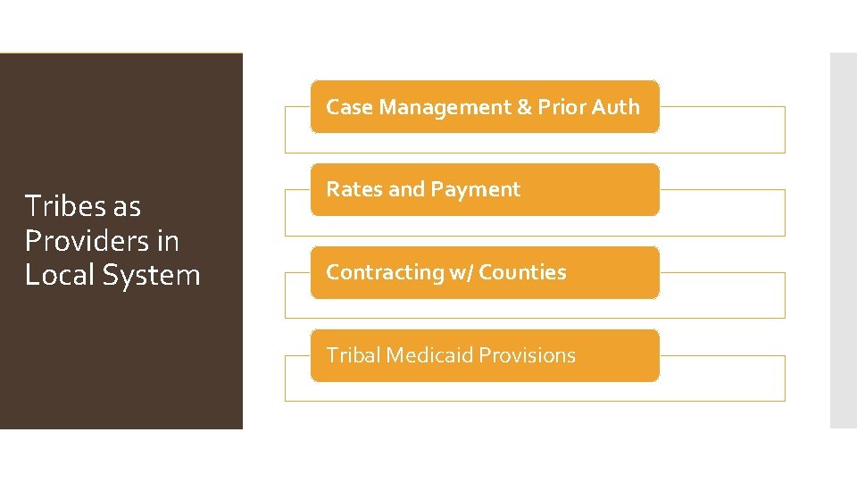 Case Management & Prior Auth Tribes as Providers in Local System Rates and Payment Case Management & Prior Auth Tribes as Providers in Local System Rates and Payment