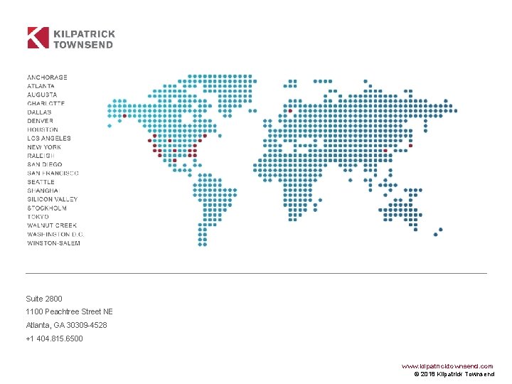 Suite 2800 1100 Peachtree Street NE Atlanta, GA 30309 -4528 +1 404. 815. 6500