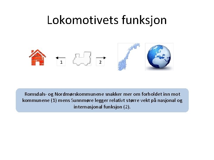 Lokomotivets funksjon Romsdals- og Nordmørskommunene snakker mer om forholdet inn mot kommunene (1) mens