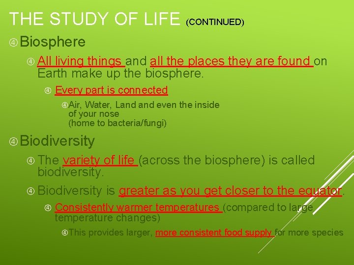 BIOLOGY IN THE 21 ST CENTURY Section 1