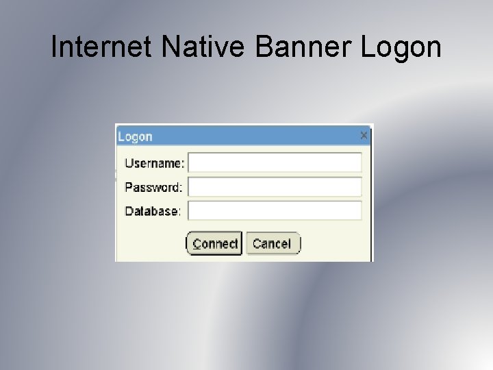 Internet Native Banner Logon 