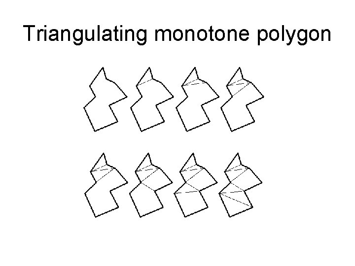 Triangulating monotone polygon 