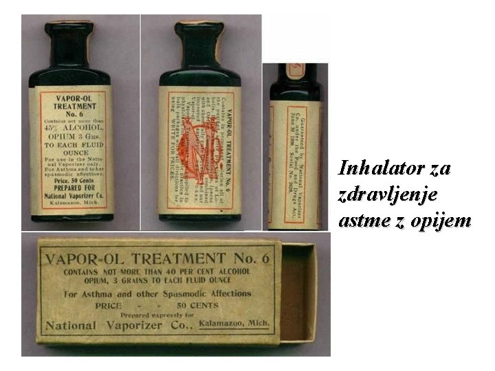 Inhalator za zdravljenje astme z opijem 