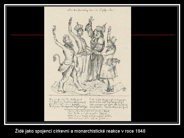 Židé jako spojenci církevní a monarchistické reakce v roce 1848 
