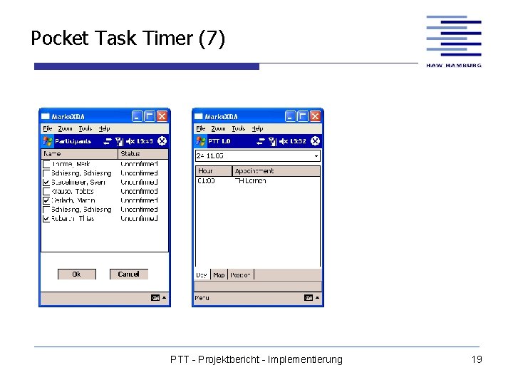 Pocket Task Timer (7) PTT - Projektbericht - Implementierung 19 