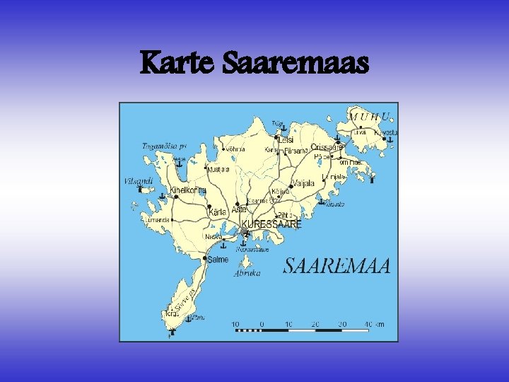 Karte Saaremaas 