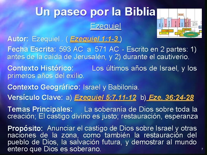 Un paseo por la Biblia (L 25) Ezequiel Autor: Ezequiel. ( Ezequiel 1: 1