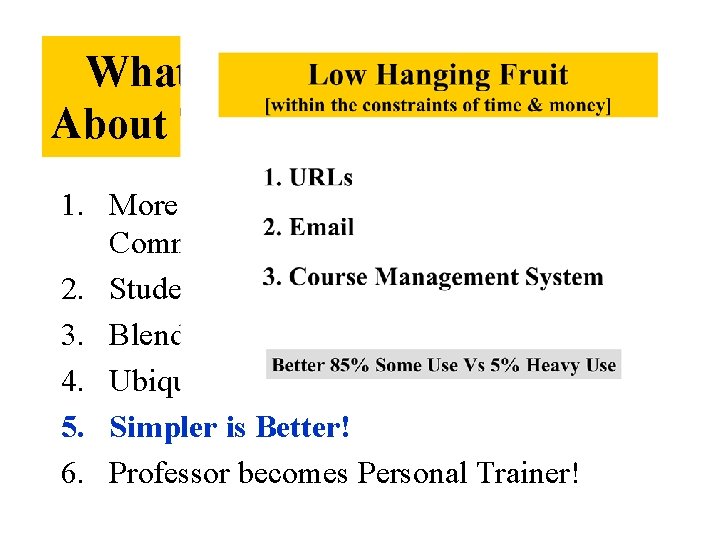 What We’ve Learned So Far About Technology and Teaching 1. More Learning results From