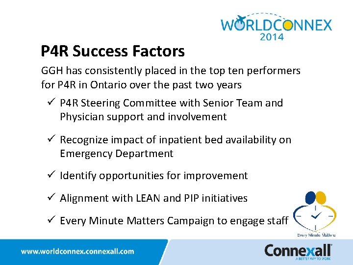 P 4 R Success Factors GGH has consistently placed in the top ten performers