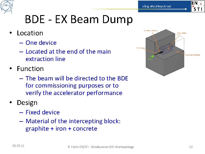 BDE - EX Beam Dump • Location – One device – Located at the