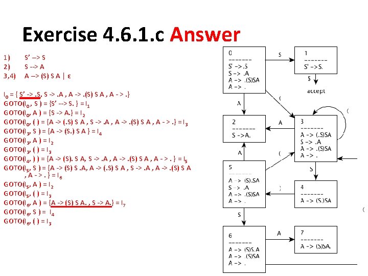 Exercise 4. 6. 1. c Answer 1) 2) 3, 4) S’ --> S S
