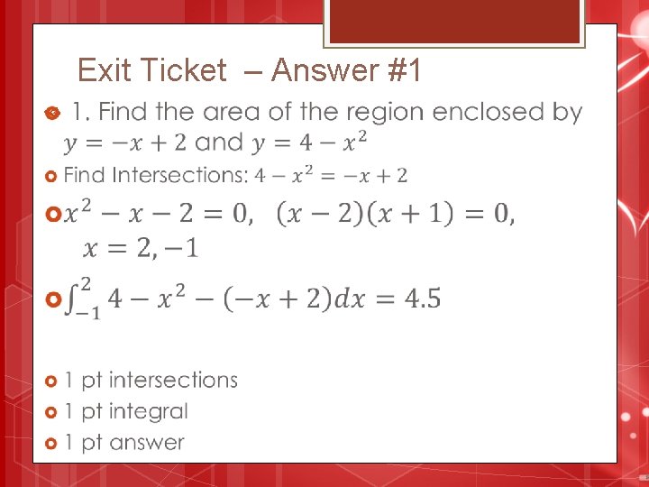 Exit Ticket – Answer #1 