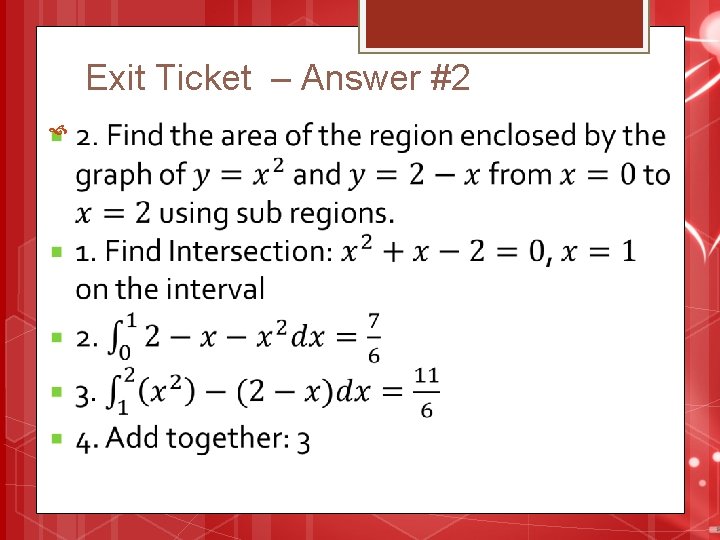 Exit Ticket – Answer #2 