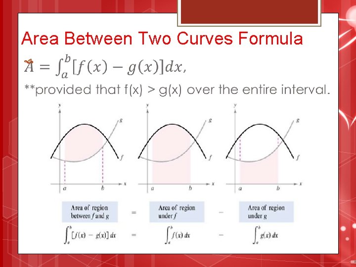 Area Between Two Curves Formula 