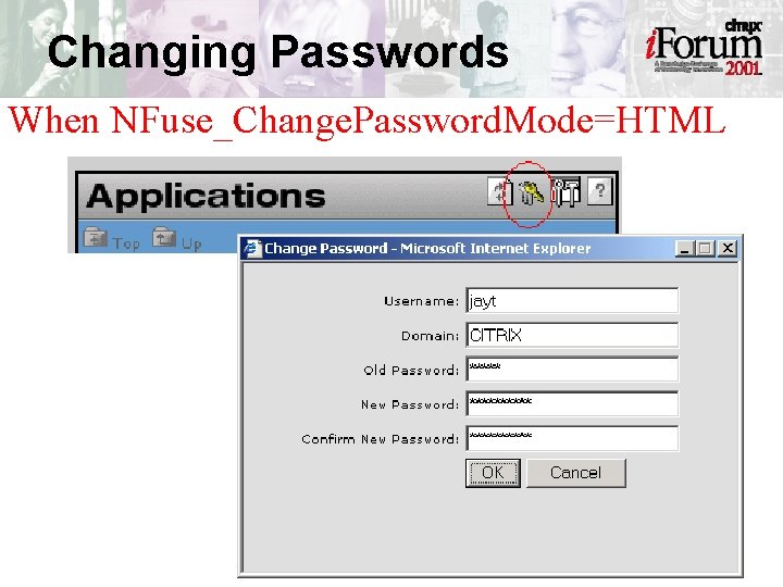 Changing Passwords When NFuse_Change. Password. Mode=HTML 