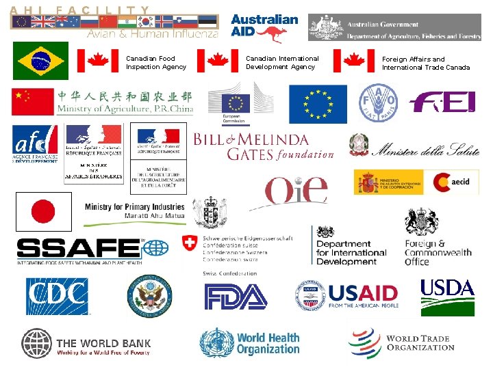 Canadian Food Inspection Agency Canadian International Development Agency Foreign Affairs and International Trade Canada