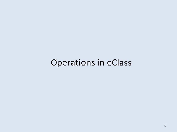 Operations in e. Class 12 