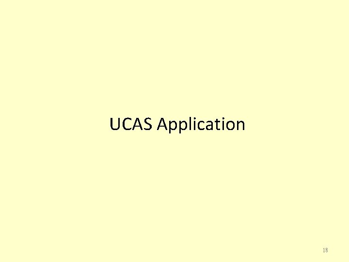 UCAS Application 18 