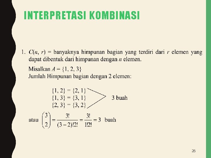 INTERPRETASI KOMBINASI 26 