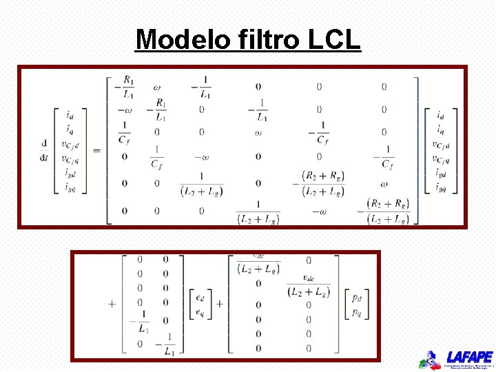 Modelo filtro LCL 