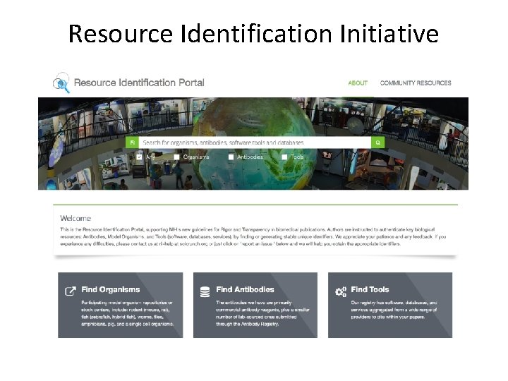 Resource Identification Initiative 