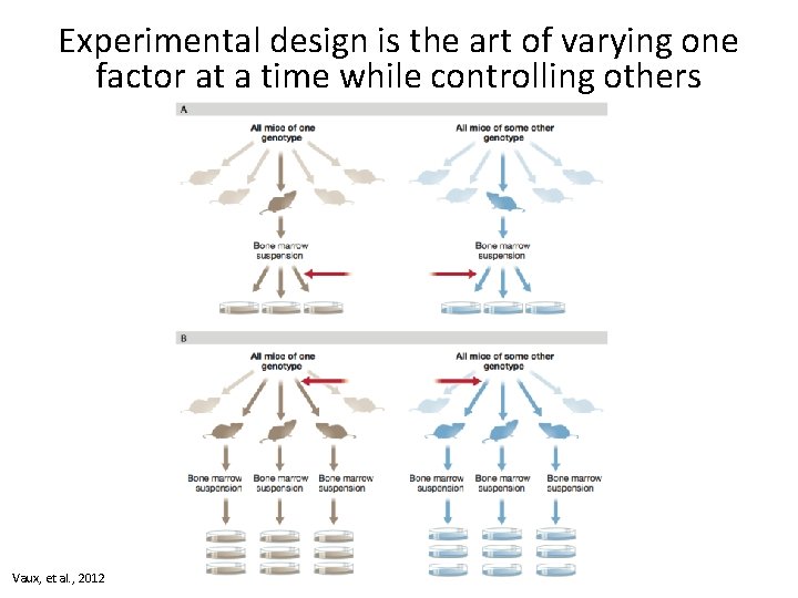 Experimental design is the art of varying one factor at a time while controlling