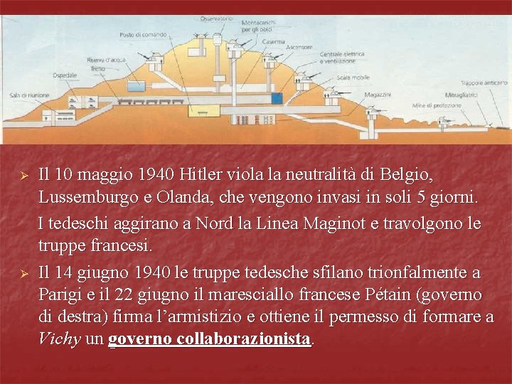 Ø Ø Il 10 maggio 1940 Hitler viola la neutralità di Belgio, Lussemburgo e