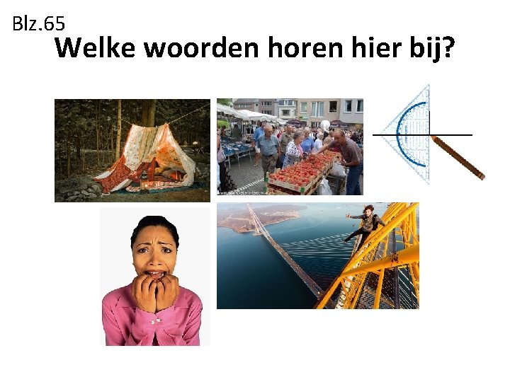 Blz. 65 Welke woorden horen hier bij? 